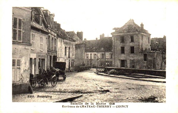 Centre de Coincy bombardé